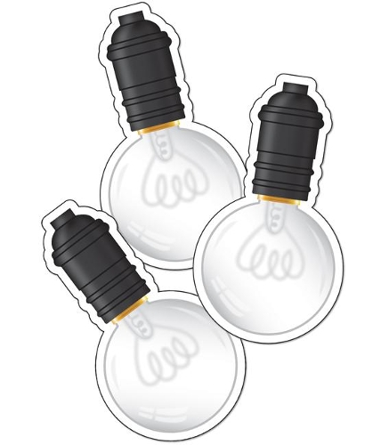 Industrial Chic Light Bulbs Cutouts