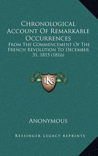 Chronological Account of Remarkable Occurrences
