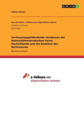 Verfassungsgefährdende Tendenzen der Nationaldemokratischen Partei Deutschlands und die Reaktion des Rechtsstaats