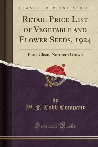 Retail Price List of Vegetable and Flower Seeds, 1924