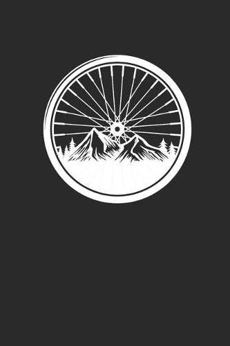 Bicycle Wheel With Mountain Silhouette