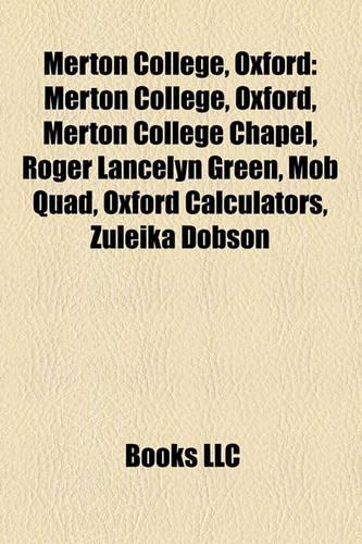 Merton College, Oxford: Alumni of Merton College, Oxford, Alumni of St Alban Hall, Oxford, Fellows of Merton College, Oxford(English)