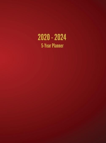 2020 - 2024 5-Year Planner: 60-Month Calendar (Red)