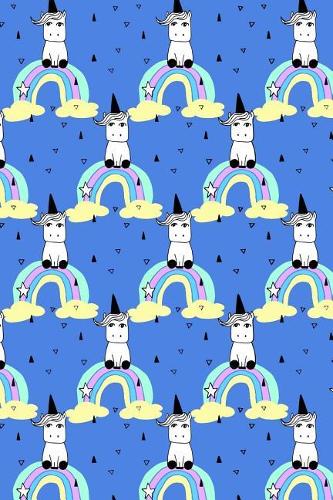 Journal Notebook Little Unicorns On Rainbows Pattern 7