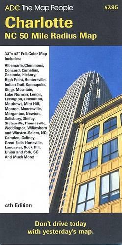 Charlotte NC 50 Mile Radius Map