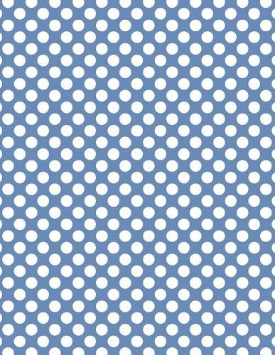 Polka Dots - Blue-Gray 101 - Lined Notebook With Margins 8.5x11