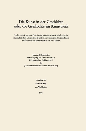 Die Kunst in der Geschichte oder die Geschichte im Kunstwerk