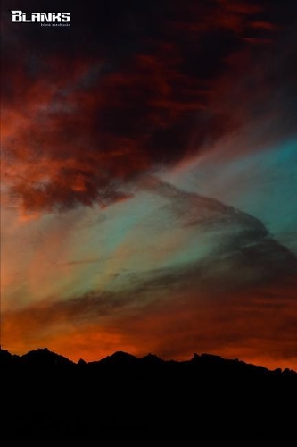 Blanks Blank Notebooks: Unlined Journal Blank Writing Journal 125 Pages 6"x9" Matte Cover Book Sunset Sky