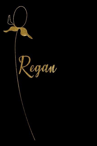 Regan: Personalized Writing Journal for Women - Elegant Black and Gold