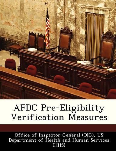Afdc Pre-Eligibility Verification Measures