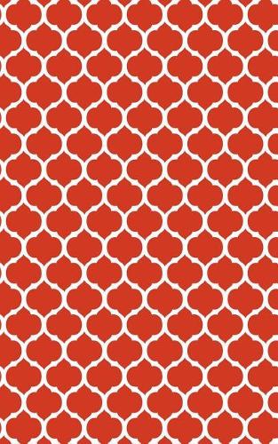 Moroccan Trellis - Red 101 - Lined Notebook With Margins 5x8