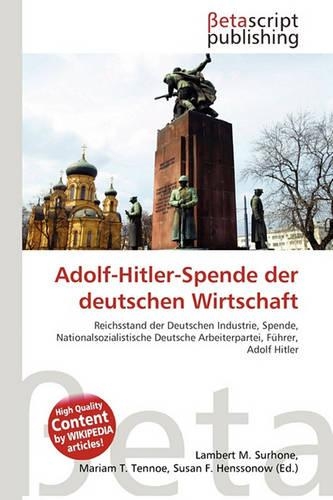 Adolf-Hitler-Spende Der Deutschen Wirtschaft