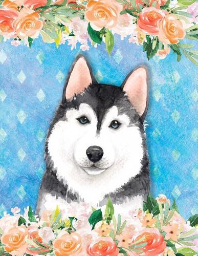Big Fat Bullet Style Journal Husky Dog In Flowers