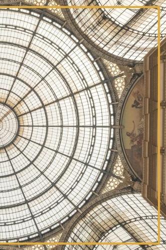 Milan Italy Piazza del Duomo Geometric Art Travel Lined Journal, Ruled Notebook, Softcover Writing Notepad Gift, 120 Pages