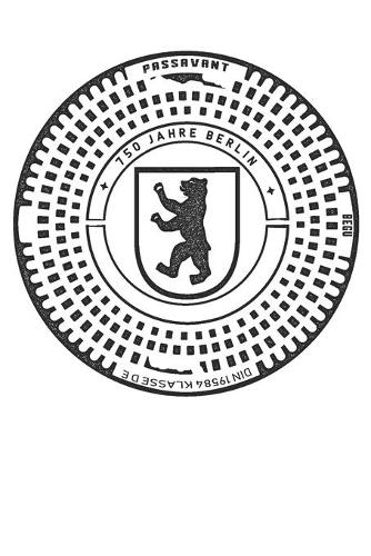 Berlin Gullideckel: 6x9 Zoll A5 Souvenir Notizbuch Pitman Shorthand Paper (UK) - Gulli Gully Gullydeckel Kanaldeckel