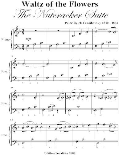 Waltz of the Flowers the Nutcracker Suite Easiest Piano Sheet Music