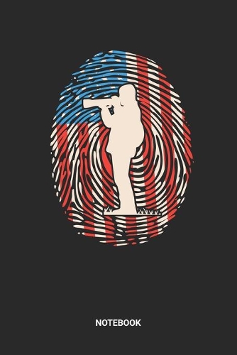 Notebook: Dotted Lined USA Birdwatching Themed Notebook (6x9 inches) ideal as a Red White Blue fingerprint American Flag Journal. Perfect as a Bird Watching b