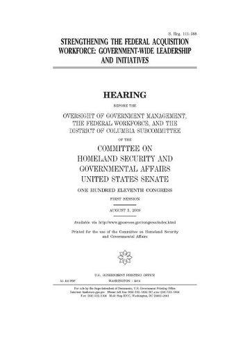 Strengthening the federal acquisition workforce