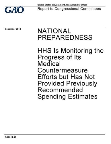 National Preparedness: HHS Is Monitoring the Progress of Its Medical Countermeasure Efforts But Has Not Provided Previously Recommended Spending Estimates