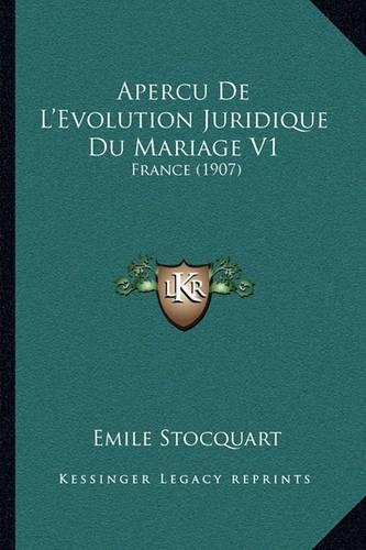 Apercu De L'Evolution Juridique Du Mariage V1