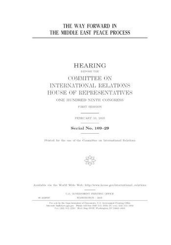 The way forward in the Middle East peace process