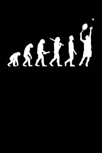 Tennisspieler Notizbuch: A5 Liniert 108 Seiten - Tennis Evolution Notizheft - Geschenk für Tennisspieler