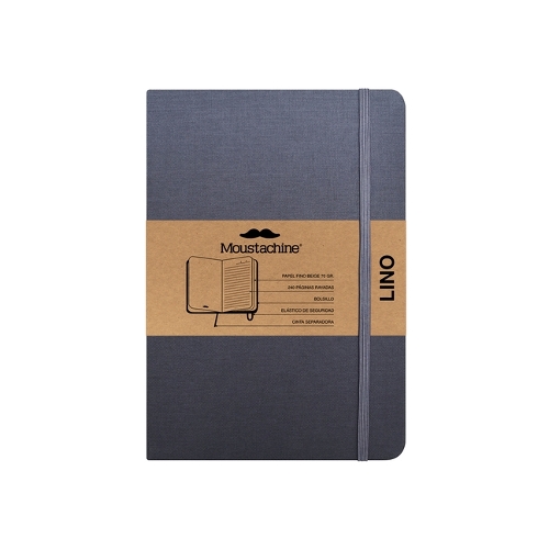 Moustachine Classic Linen Hardcover Grey Lined Large: (Moustachine Classic)