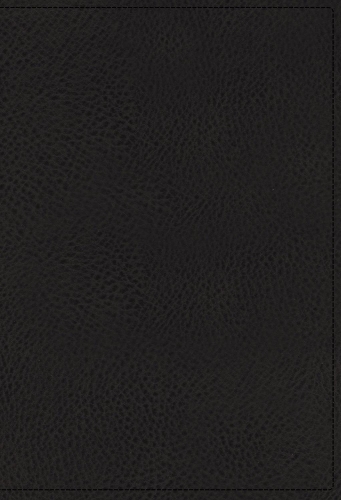 NKJV, Single-Column Reference Bible, Genuine Leather, Black, Red Letter Edition, Comfort Print