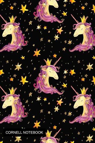 Cornell Notebook: Beautiful Watercolor Unicorns Composition Notebook College Ruled Notes Taking Journal for Students, Cornell Notes Small Size