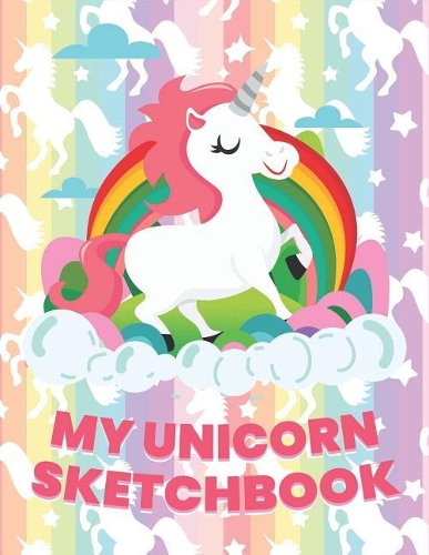 My Unicorn Sketchbook: Blank Unlined Doodle Book V32