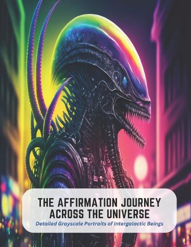 The Affirmation Journey Across the Universe: Detailed Grayscale Portraits of Intergalactic Beings