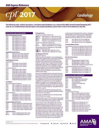 CPT 2017 Express Reference Coding Card: Cardiology: (CPT 2017 Express Reference Coding Cards)