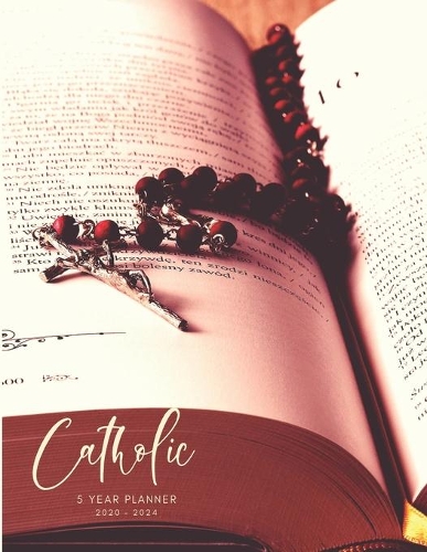 2020-2024 Five Year Planner Monthly Calendar Catholic Goals Agenda Schedule Organizer