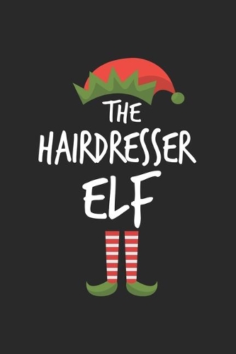 Funny Hairdresser Elf Christmas Notebook Gift
