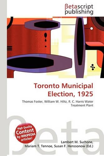 Toronto Municipal Election, 1925