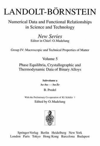 Ac-Au ... Au-Zr: (Physical Chemistry)