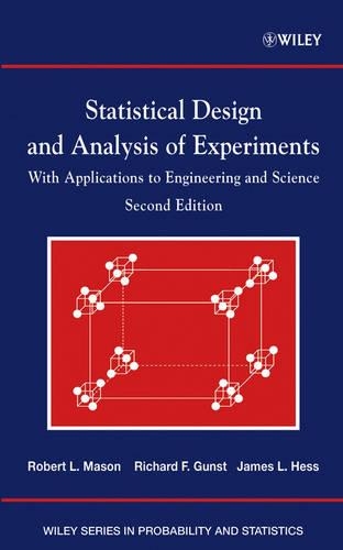 Statistical Design and Analysis of Experiments: With Applications to Engineering and Science(Wiley Series in Probability and Statistics)