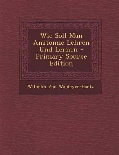 Wie Soll Man Anatomie Lehren Und Lernen