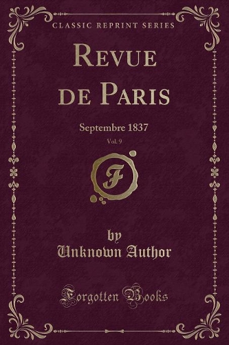 Revue de Paris, Vol. 9