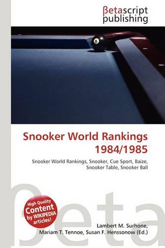 Snooker World Rankings 1984/1985