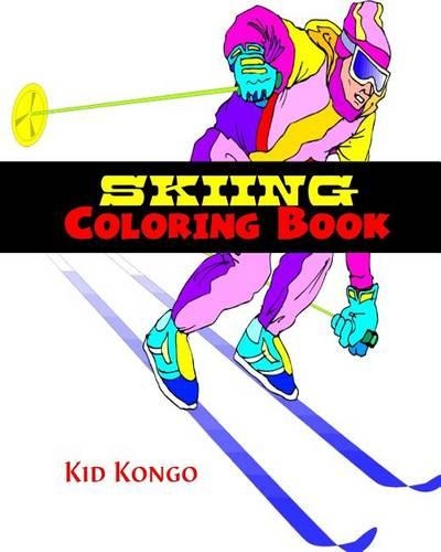 Skiing Coloring Book: (English)
