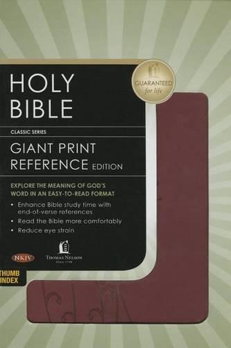 Giant Print End-Of-Verse Reference Bible-NKJV: New King James Version, Giant Print Reference Edition(Classic)
