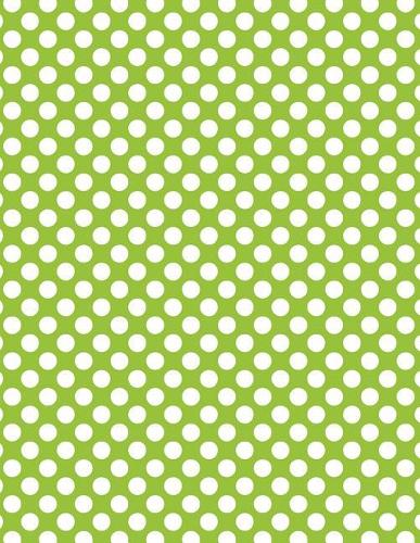 Polka Dots - Lime Green 101 - Lined Notebook With Margins 8.5x11