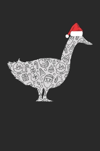 Christmas Notebook 'Duck with Santa Hat' - Christmas Gift for Animal Lover - Santa Hat Duck Journal - Duck Diary