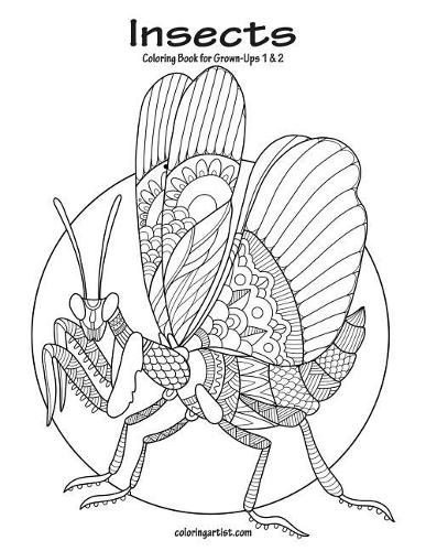 Insects Coloring Book for Grown-Ups 1 & 2