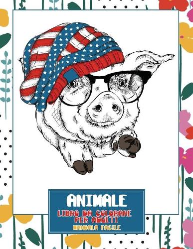 Libro da colorare per adulti - Mandala facile - Animale
