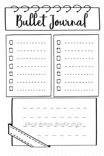 Bullet Journal - Hand Drawn Doodle Style: Undated 3 Month Pre - Made Dot Grid Notebook + Mood & Habit Trackers With Weekly & Monthly Layouts(1 Pre Designed Bullet Journals)