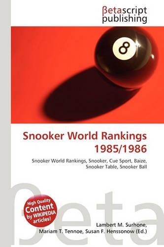 Snooker World Rankings 1985/1986