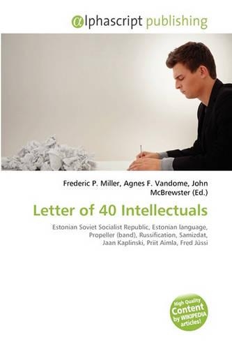 Letter of 40 Intellectuals: (English)