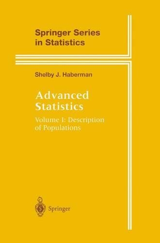 Advanced Statistics: Description of Populations(Springer Series in Statistics)